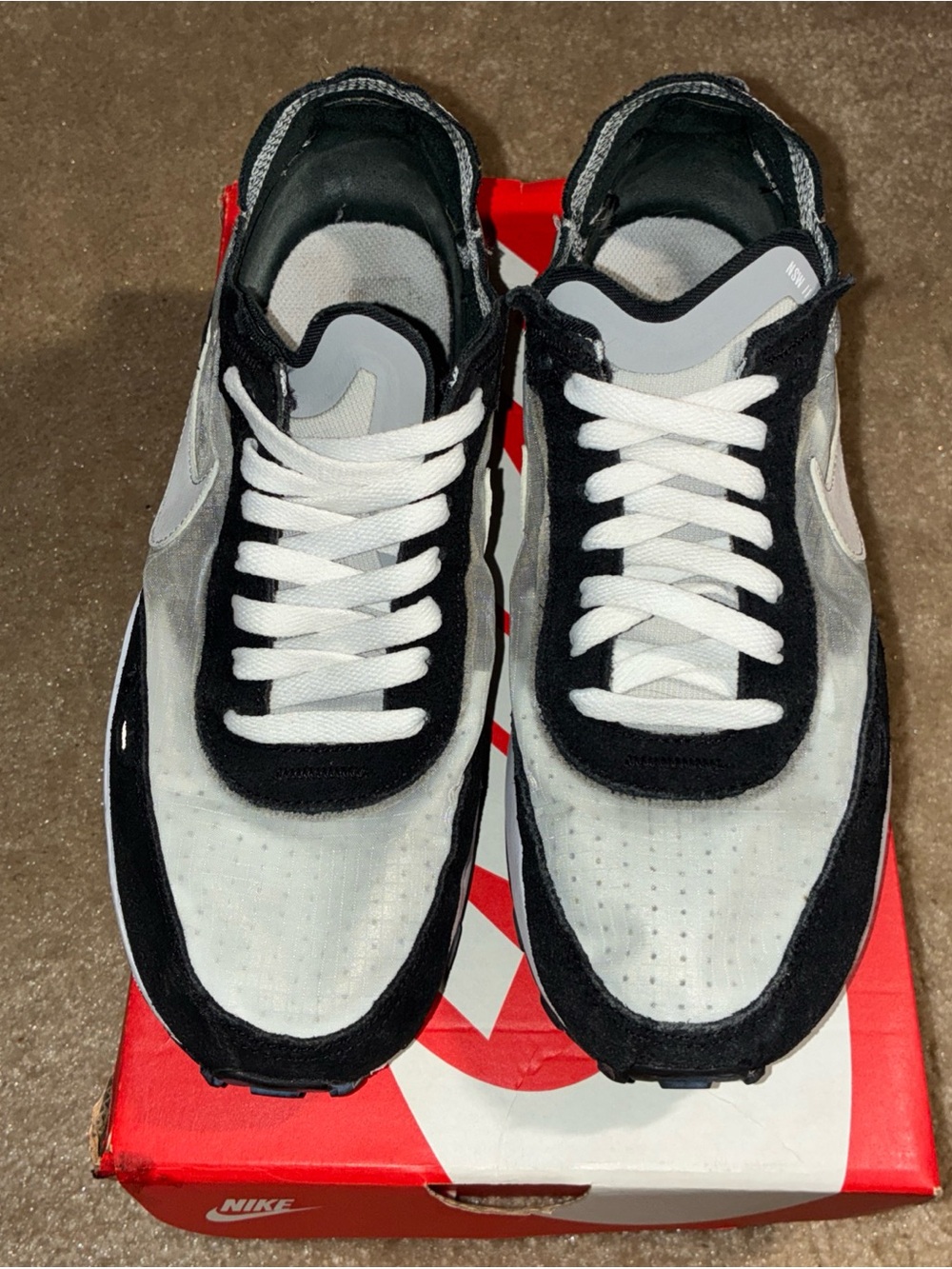 Mens Nike WAFFLE ONE SE GREY FOG See through sides Great for Sock Collectors